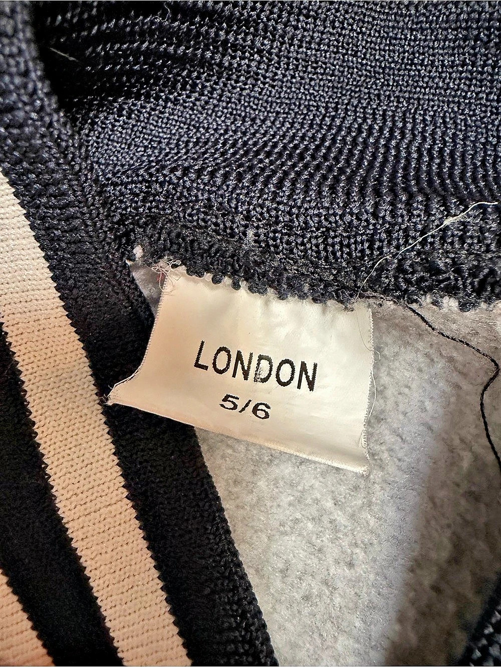 London Size 5/6 gray Varsity Jacket - Picture 4 of 4